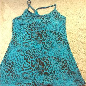 Green Apple workout tank with built in bra